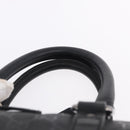 GUCCI GG implementation Business Bag PVC Silver Black 201480 Auth ka5257-8