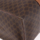 CELINE Macadam Canvas Shoulder Bag PVC Leather Brown Gold Auth ka5258-9