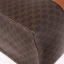 CELINE Macadam Canvas Shoulder Bag PVC Leather Brown Gold Auth ka5258-16