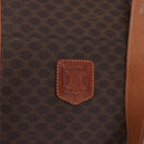 CELINE Macadam Canvas Shoulder Bag PVC Leather Brown Gold Auth ka5258-18
