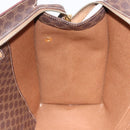 CELINE Macadam Canvas Shoulder Bag PVC Leather Brown Gold Auth ka5258-20