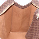 CELINE Macadam Canvas Shoulder Bag PVC Leather Brown Gold Auth ka5258-21