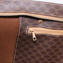 CELINE Macadam Canvas Shoulder Bag PVC Leather Brown Gold Auth ka5258-22