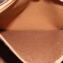 CELINE Macadam Canvas Shoulder Bag PVC Leather Brown Gold Auth ka5258-23