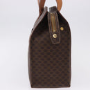 CELINE Macadam Canvas Shoulder Bag PVC Leather Brown Gold Auth ka5258-3