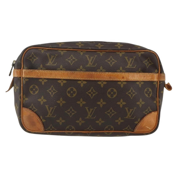 LOUIS VUITTON Monogram Compiegne 28 Clutch Bag M51845 LV Auth ka526