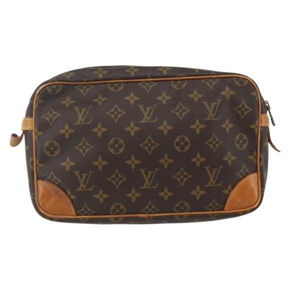 LOUIS VUITTON Monogram Compiegne 28 Clutch Bag M51845 LV Auth ka526