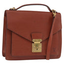 LOUIS VUITTON Epi Monceau 28 Hand Bag Brown M52123 LV Auth ka5261-1