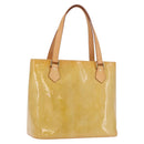 LOUIS VUITTON Monogram Vernis Houston Hand Bag Beige M91004 LV Auth ka5263-1