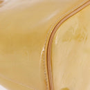 LOUIS VUITTON Monogram Vernis Houston Hand Bag Beige M91004 LV Auth ka5263-14