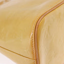 LOUIS VUITTON Monogram Vernis Houston Hand Bag Beige M91004 LV Auth ka5263-16