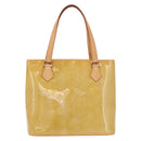 LOUIS VUITTON Monogram Vernis Houston Hand Bag Beige M91004 LV Auth ka5263-13