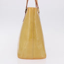 LOUIS VUITTON Monogram Vernis Houston Hand Bag Beige M91004 LV Auth ka5263-3