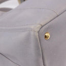 PRADA Canapa PM Hand Bag Canvas 2way Gray Gold Auth ka5264-16