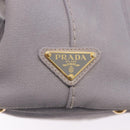 PRADA Canapa PM Hand Bag Canvas 2way Gray Gold Auth ka5264-18