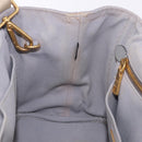 PRADA Canapa PM Hand Bag Canvas 2way Gray Gold Auth ka5264-21