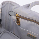 PRADA Canapa PM Hand Bag Canvas 2way Gray Gold Auth ka5264-22