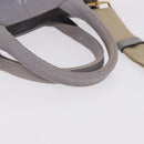 PRADA Canapa PM Hand Bag Canvas 2way Gray Gold Auth ka5264-7