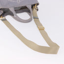 PRADA Canapa PM Hand Bag Canvas 2way Gray Gold Auth ka5264-9