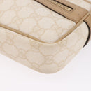 GUCCI GG Supreme Shoulder Bag PVC White Gold 201447 Auth ka5265-16