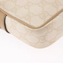 GUCCI GG Supreme Shoulder Bag PVC White Gold 201447 Auth ka5265-17