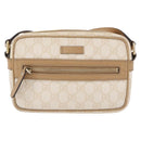 GUCCI GG Supreme Shoulder Bag PVC White Gold 201447 Auth ka5265-13