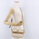 GUCCI GG Supreme Shoulder Bag PVC White Gold 201447 Auth ka5265-25