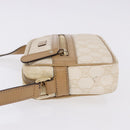 GUCCI GG Supreme Shoulder Bag PVC White Gold 201447 Auth ka5265-5