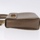 Salvatore Ferragamo Gancini Hand Bag Leather 2way Brown Gold Auth ka5266-4