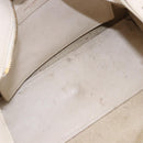 SAINT LAURENT Leather Baby Kabas Hand Bag 2way Beige Gold Auth ka5267-10