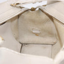 SAINT LAURENT Leather Baby Kabas Hand Bag 2way Beige Gold Auth ka5267-23