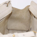 SAINT LAURENT Leather Baby Kabas Hand Bag 2way Beige Gold Auth ka5267-24