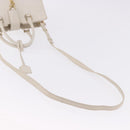 SAINT LAURENT Leather Baby Kabas Hand Bag 2way Beige Gold Auth ka5267-8