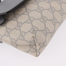 GUCCI GG Supreme Waist bag PVC White Silver 353435 Auth ka5268A-8