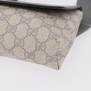 GUCCI GG Supreme Waist bag PVC White Silver 353435 Auth ka5268A-15