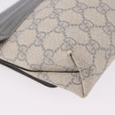 GUCCI GG Supreme Waist bag PVC White Silver 353435 Auth ka5268A-16