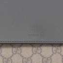 GUCCI GG Supreme Waist bag PVC White Silver 353435 Auth ka5268A-18