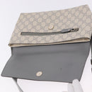 GUCCI GG Supreme Waist bag PVC White Silver 353435 Auth ka5268A-9