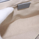 GUCCI GG Supreme Waist bag PVC White Silver 353435 Auth ka5268A-11
