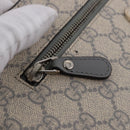 GUCCI GG Supreme Waist bag PVC White Silver 353435 Auth ka5268A-23