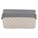GUCCI GG Supreme Waist bag PVC White Silver 353435 Auth ka5268A-2
