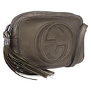 GUCCI Shoulder Bag Leather Champagne Gold 308364 Auth ka5269-1