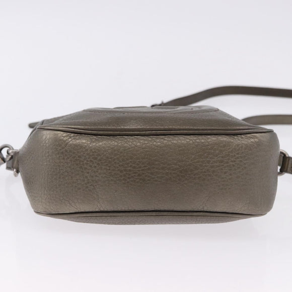 GUCCI Shoulder Bag Leather Champagne Gold 308364 Auth ka5269