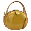LOEWE Hand Bag Patent leather 2way Gold Auth ka527-1