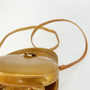 LOEWE Hand Bag Patent leather 2way Gold Auth ka527-15