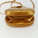 LOEWE Hand Bag Patent leather 2way Gold Auth ka527-5