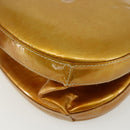 LOEWE Hand Bag Patent leather 2way Gold Auth ka527-18