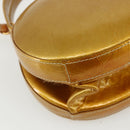 LOEWE Hand Bag Patent leather 2way Gold Auth ka527-19