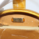LOEWE Hand Bag Patent leather 2way Gold Auth ka527-9
