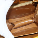 LOEWE Hand Bag Patent leather 2way Gold Auth ka527-10